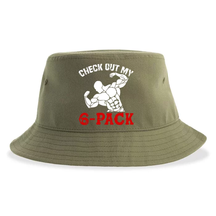 Six 6 Pack Bodybuilding Sustainable Bucket Hat