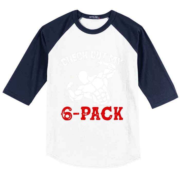 Six 6 Pack Bodybuilding Baseball Sleeve Shirt