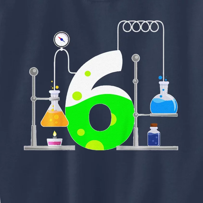 Scientist 6 Years Old 6th Birthday Experiments Science Kids Sweatshirt