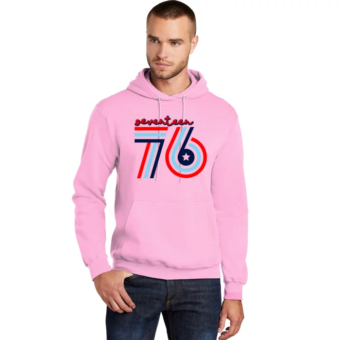 Seventeen 76 Patriotic America 4th Of July Independence Day Cool Gift Hoodie