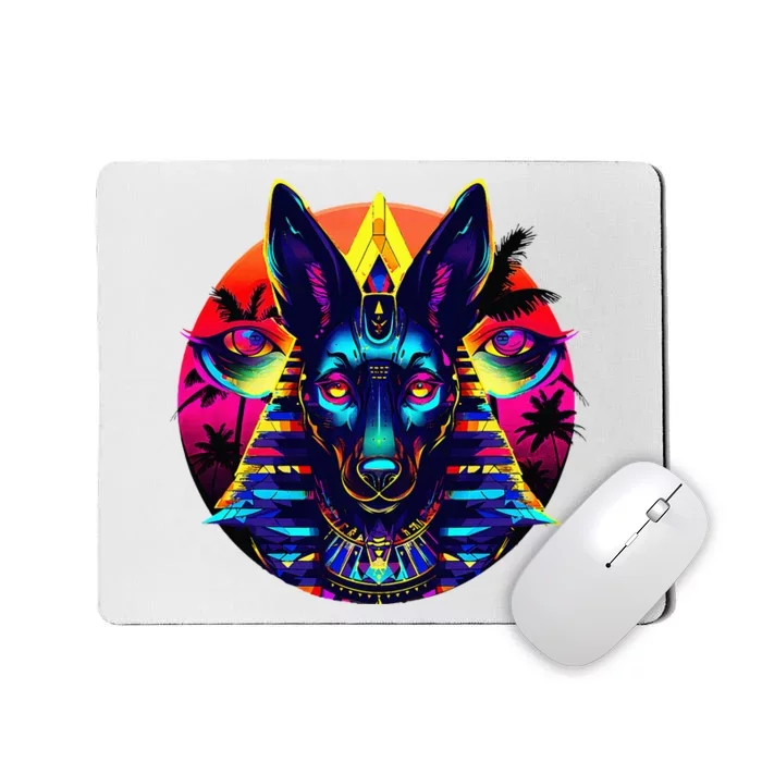 Streetwear 80s 90s Egypt Egyptian God Anubis Mousepad