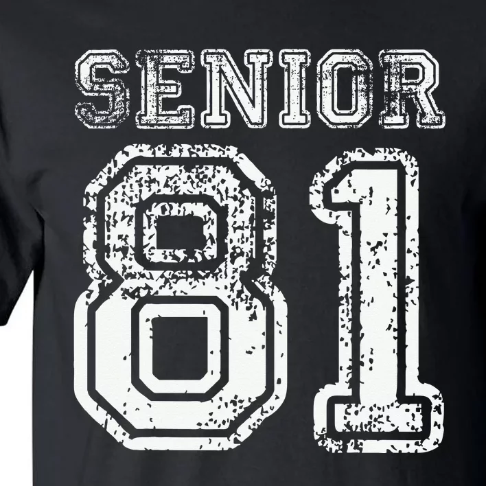 Senior 81 Class of 1981 Retro College High School Graduation Tall T-Shirt