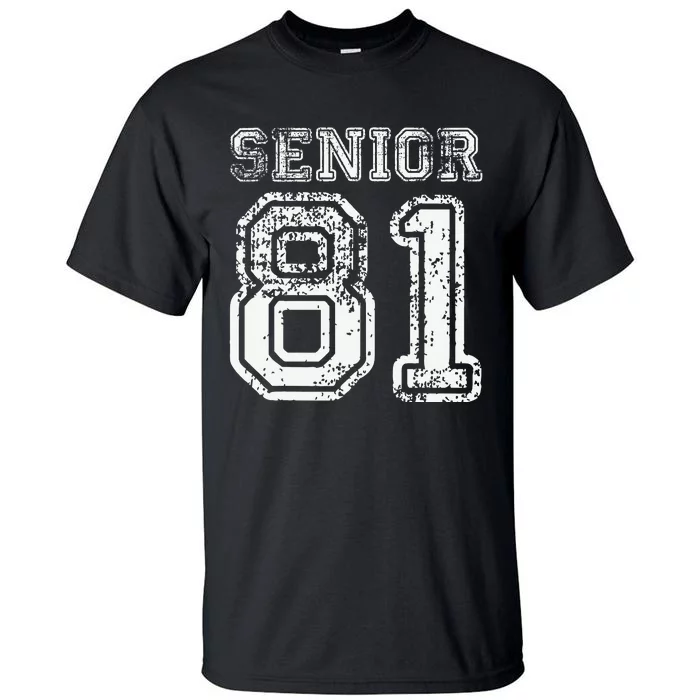 Senior 81 Class of 1981 Retro College High School Graduation Tall T-Shirt