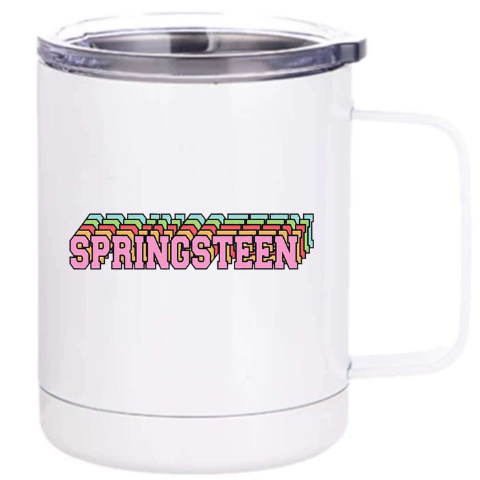 Springsteen 80s Vintage Retro Spring Front & Back 12oz Stainless Steel Tumbler Cup