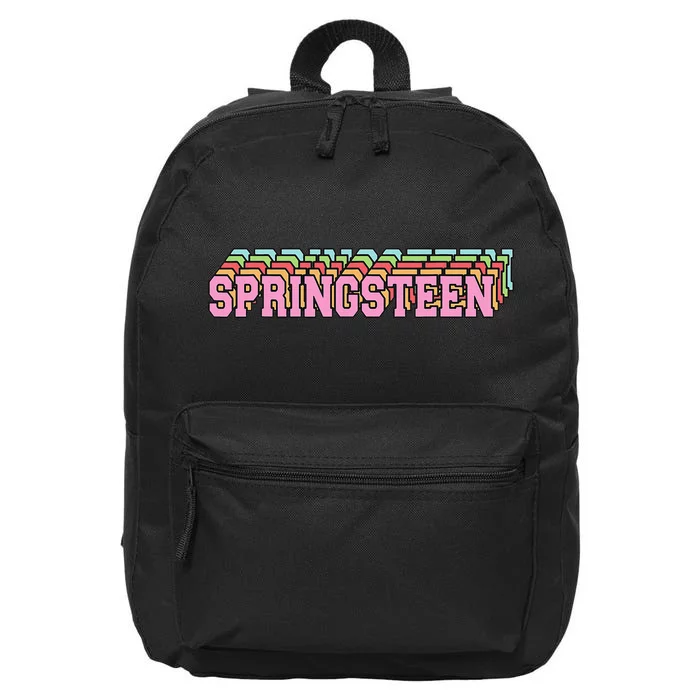 Springsteen 80s Vintage Retro Spring 16 in Basic Backpack