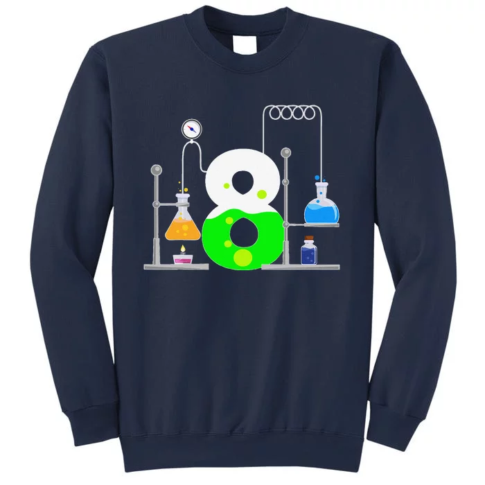 Scientist 8 Years Old 8th Birthday Experiments Science Sweatshirt