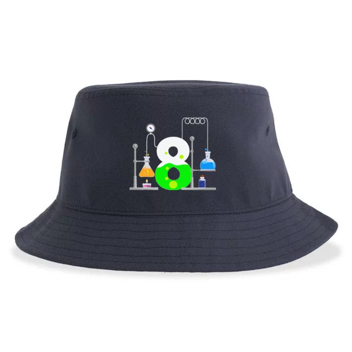 Scientist 8 Years Old 8th Birthday Experiments Science Sustainable Bucket Hat