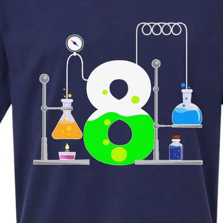 Scientist 8 Years Old 8th Birthday Experiments Science Sueded Cloud Jersey T-Shirt