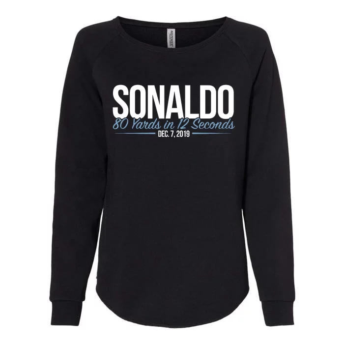 SONALDO 80 Yards In 12 Seconds Womens California Wash Sweatshirt