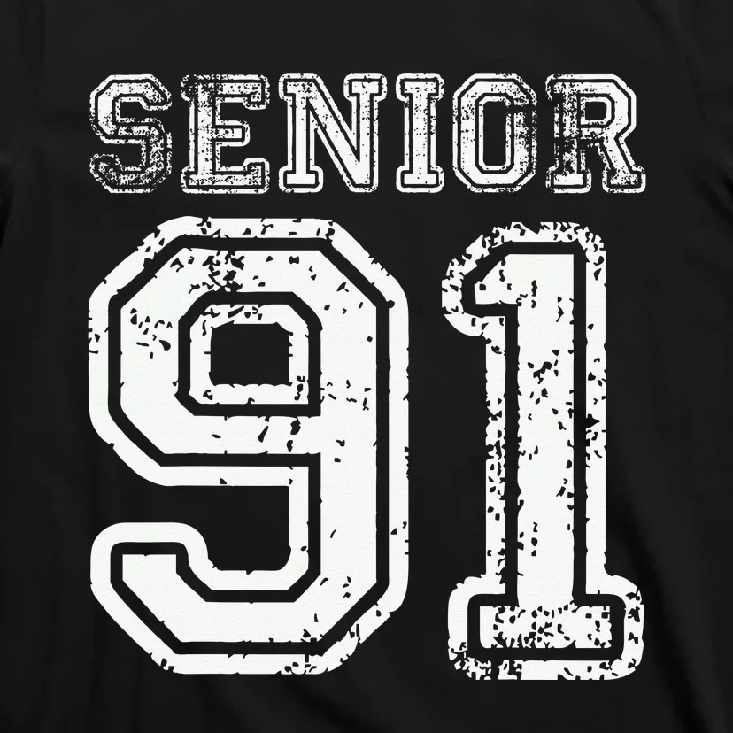 Senior 91 Class of 1991 Retro College High School Graduation T-Shirt