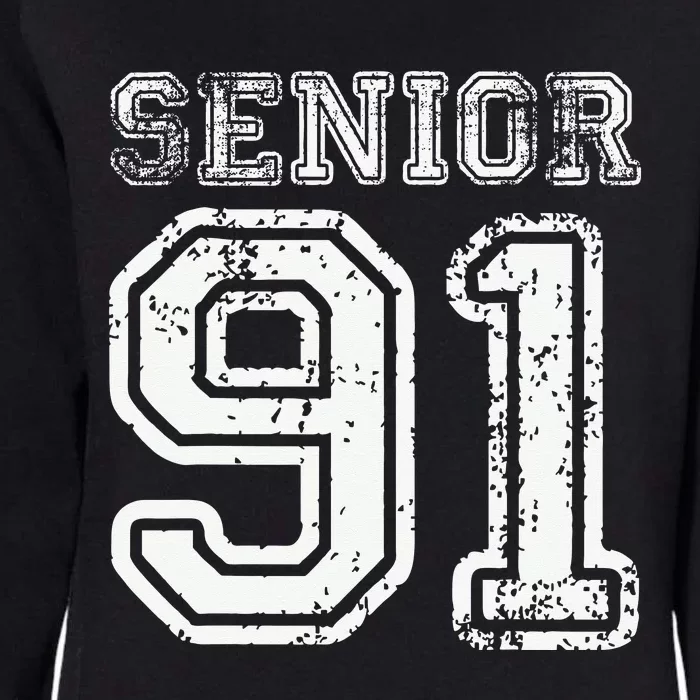 Senior 91 Class of 1991 Retro College High School Graduation Womens California Wash Sweatshirt