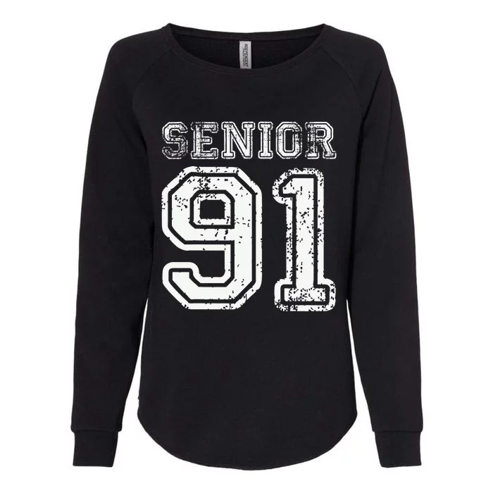 Senior 91 Class of 1991 Retro College High School Graduation Womens California Wash Sweatshirt