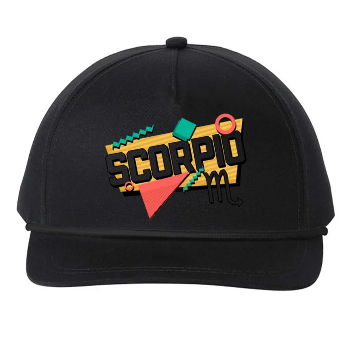 Scorpio 90s Horoscope Zodiac Sign Astrology Meaningful Gift Snapback Five-Panel Rope Hat