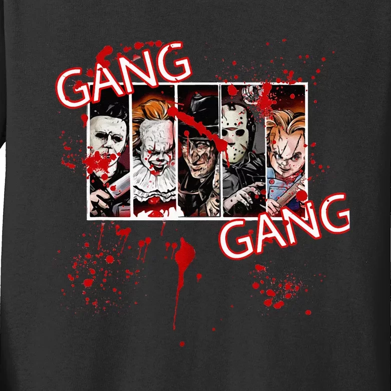 Scary 90s Movie Gear For Halloween & Movie Buffs Kids Long Sleeve Shirt