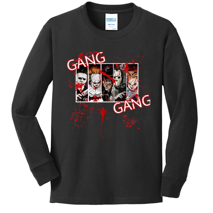 Scary 90s Movie Gear For Halloween & Movie Buffs Kids Long Sleeve Shirt