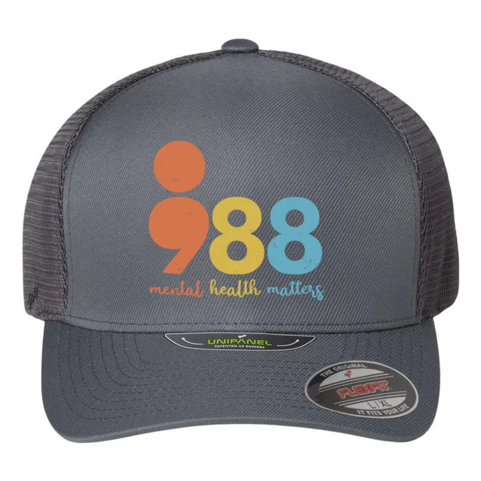 Semicolon 988 Mental Health Matters Flexfit Unipanel Trucker Cap