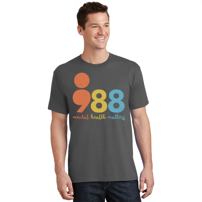 Semicolon 988 Mental Health Matters T-Shirt