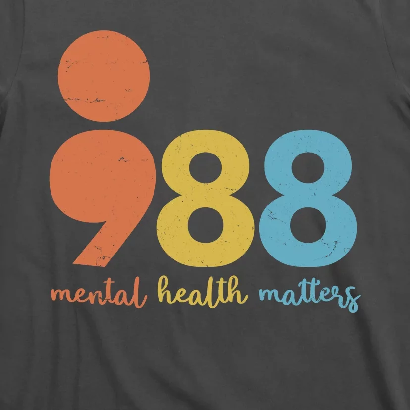 Semicolon 988 Mental Health Matters T-Shirt