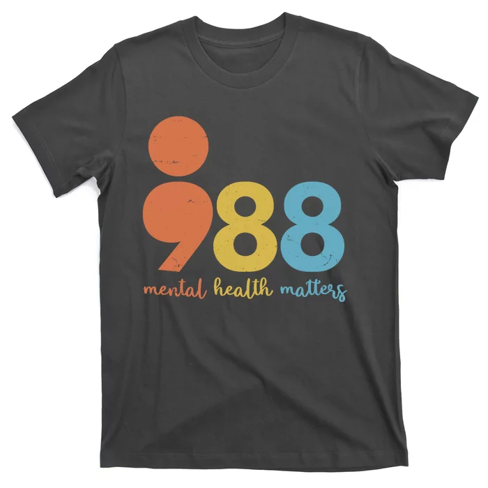 Semicolon 988 Mental Health Matters T-Shirt