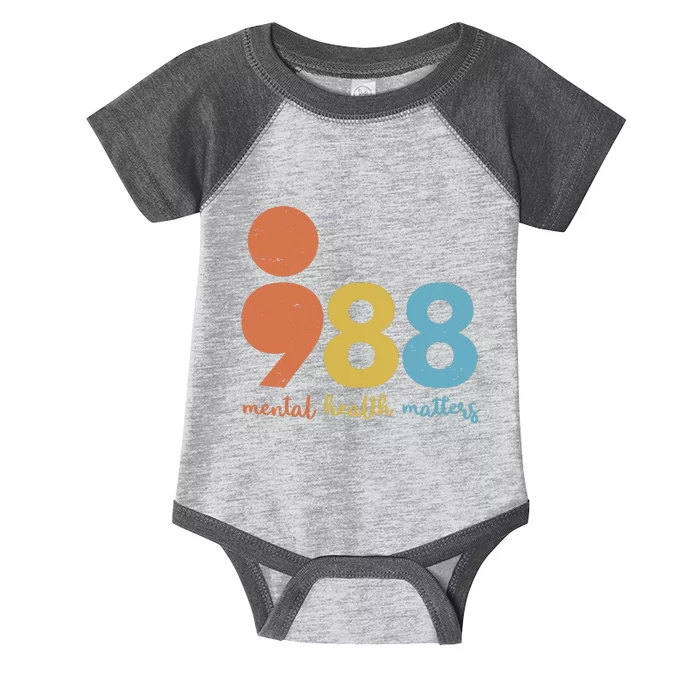 Semicolon 988 Mental Health Matters Infant Baby Jersey Bodysuit