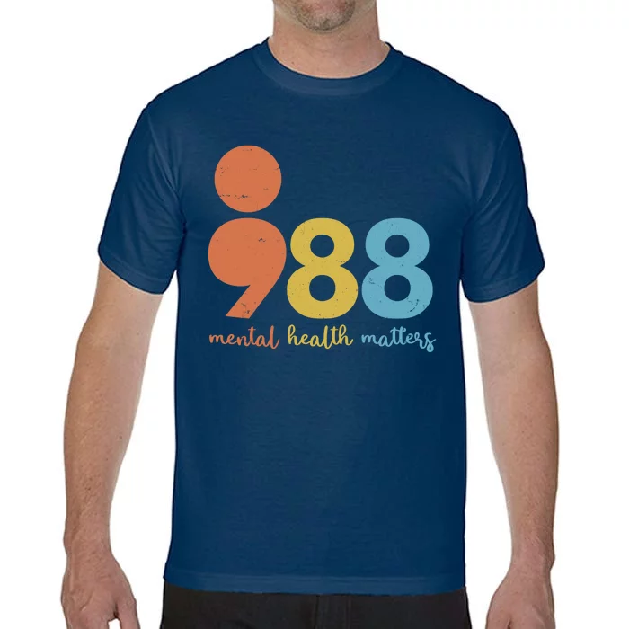 Semicolon 988 Mental Health Matters Comfort Colors T-Shirt