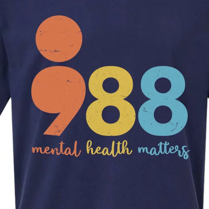 Semicolon 988 Mental Health Matters Sueded Cloud Jersey T-Shirt