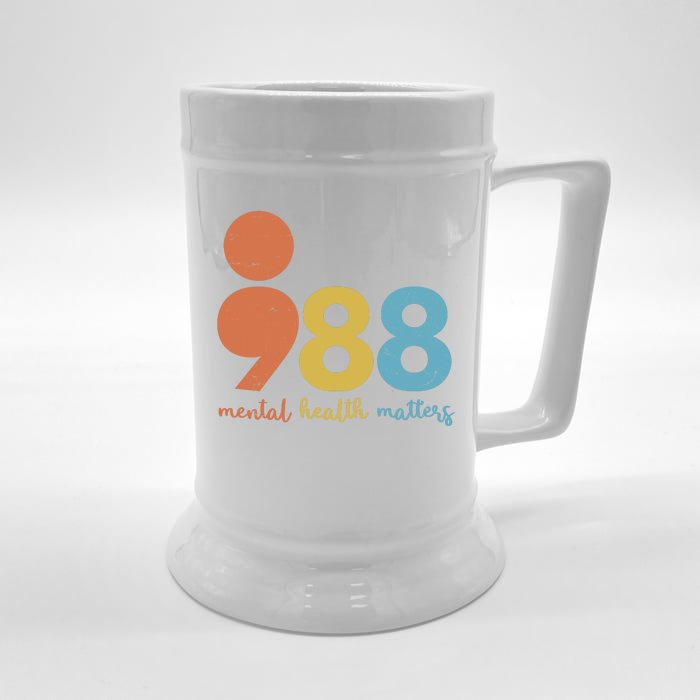 Semicolon 988 Mental Health Matters Front & Back Beer Stein