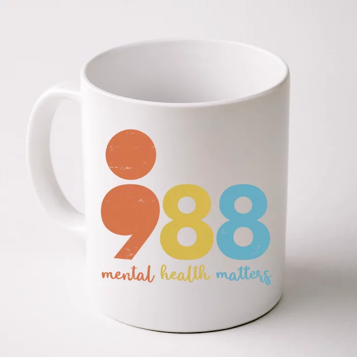 Semicolon 988 Mental Health Matters Front & Back Coffee Mug