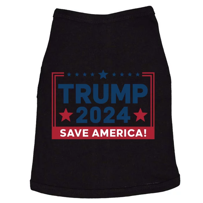 Save America 2024 Slogan Graphic Doggie Tank