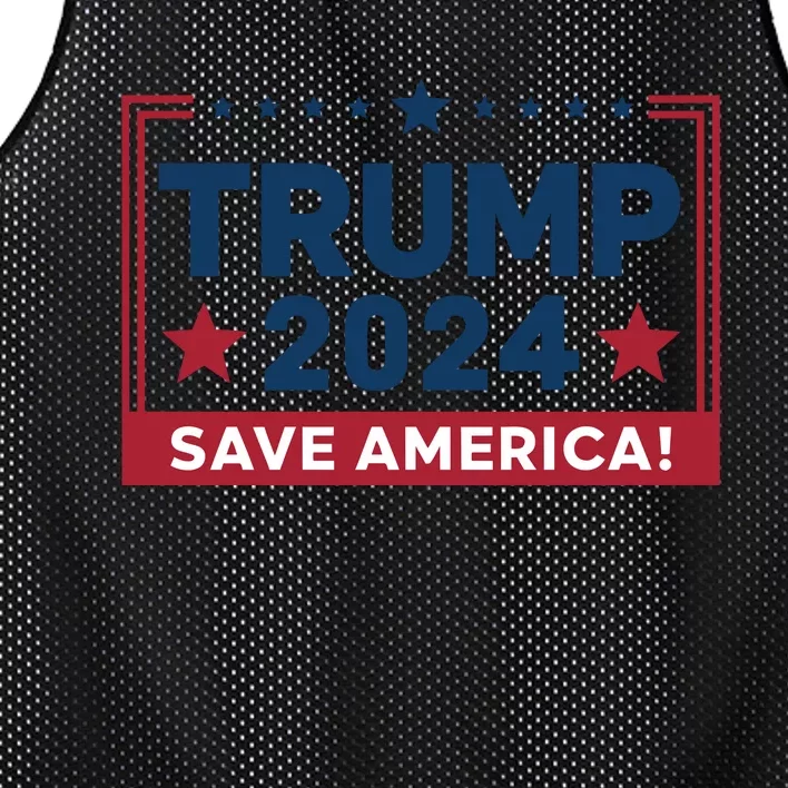 Save America 2024 Slogan Graphic Mesh Reversible Basketball Jersey Tank