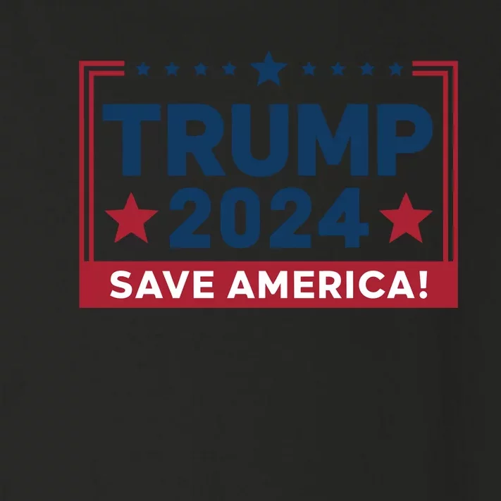 Save America 2024 Slogan Graphic Toddler Long Sleeve Shirt