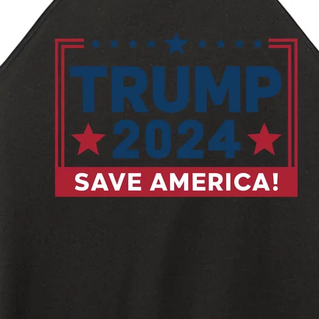 Save America 2024 Slogan Graphic Women’s Perfect Tri Rocker Tank