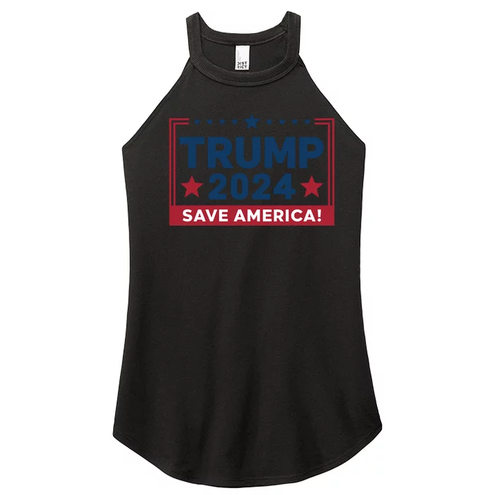 Save America 2024 Slogan Graphic Women’s Perfect Tri Rocker Tank