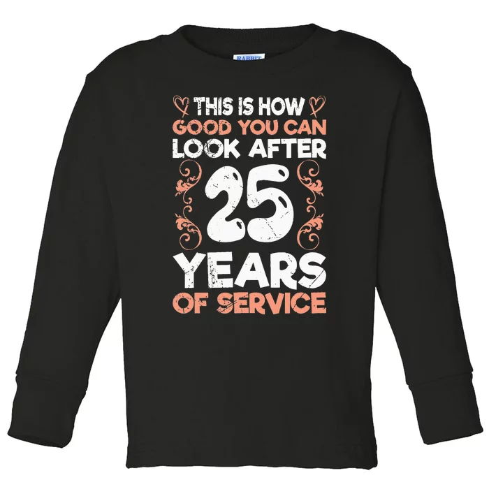 Service anniversary 25 years of work anniversary Toddler Long Sleeve Shirt