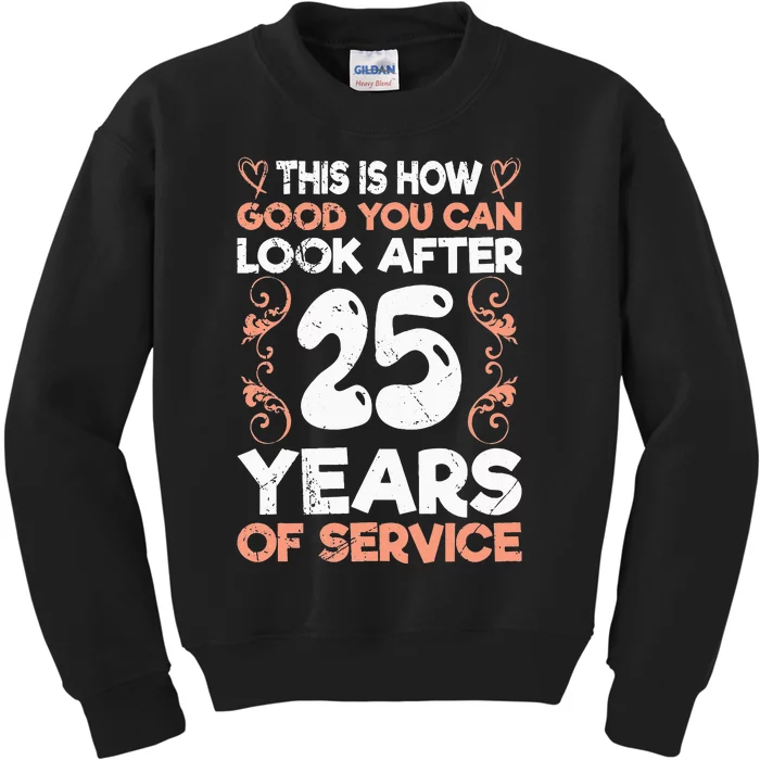 Service anniversary 25 years of work anniversary Kids Sweatshirt