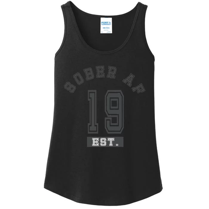 Sober Af 2019 Fun College Sport Aa Na Ladies Essential Tank