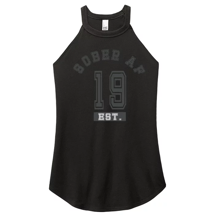 Sober Af 2019 Fun College Sport Aa Na Women’s Perfect Tri Rocker Tank