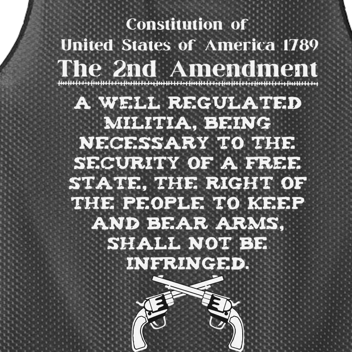 Second Amendment 2A United States Constitution 2nd Amendment Mesh Reversible Basketball Jersey Tank