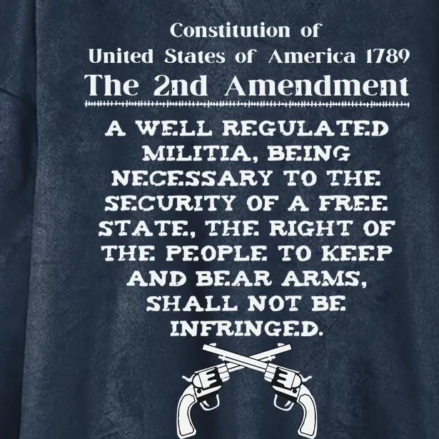 Second Amendment 2A United States Constitution 2nd Amendment Hooded Wearable Blanket