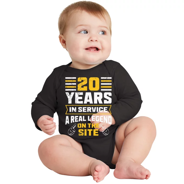 Service anniversary 20 years work anniversary Baby Long Sleeve Bodysuit