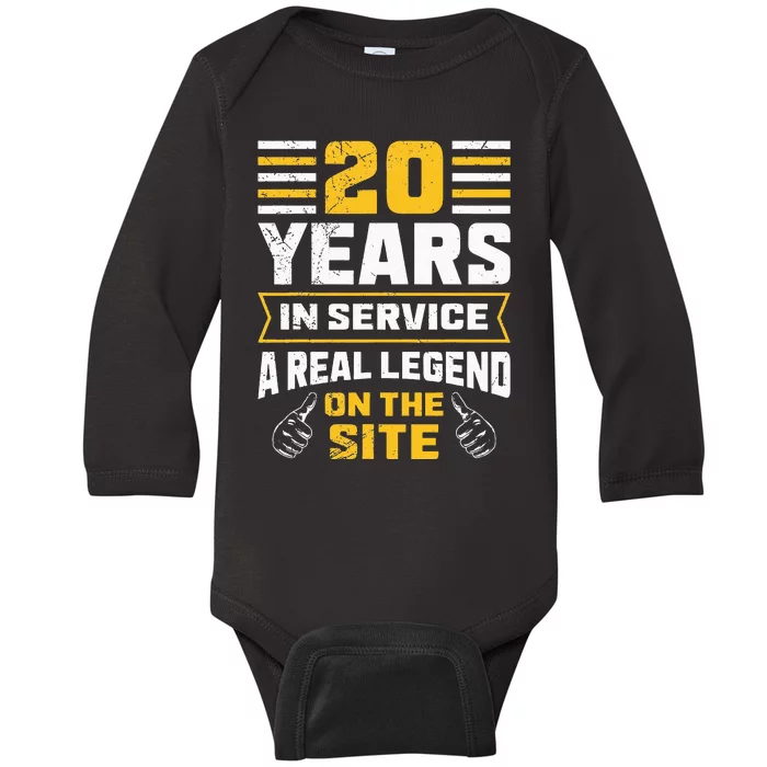 Service anniversary 20 years work anniversary Baby Long Sleeve Bodysuit