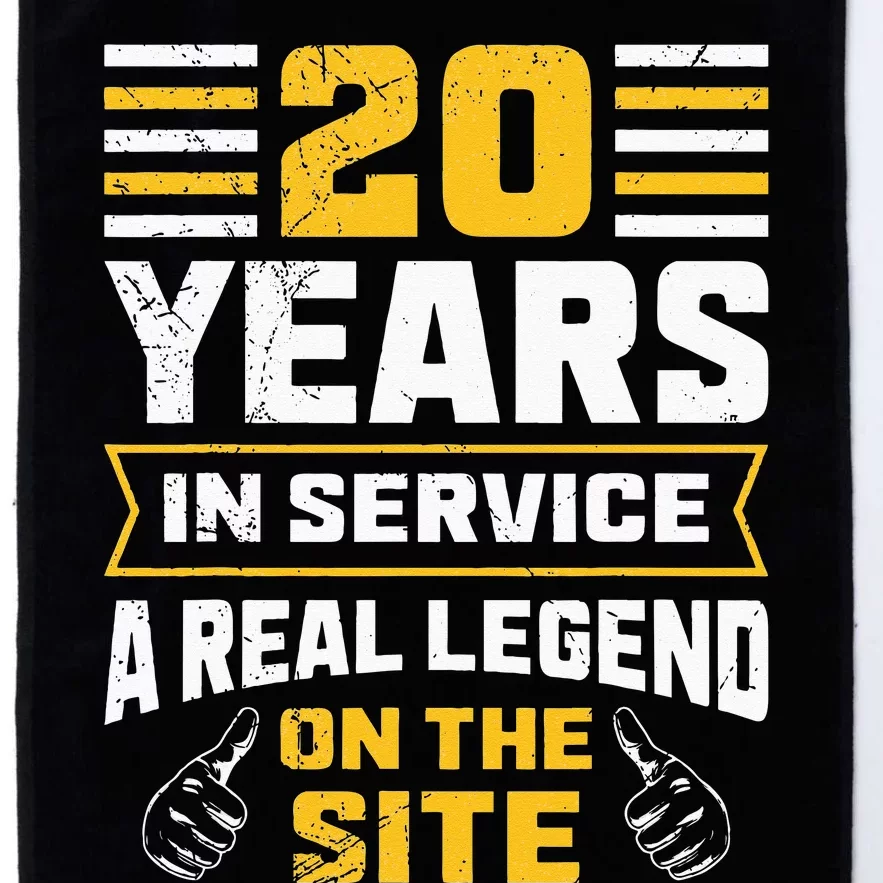 Service anniversary 20 years work anniversary Platinum Collection Golf Towel