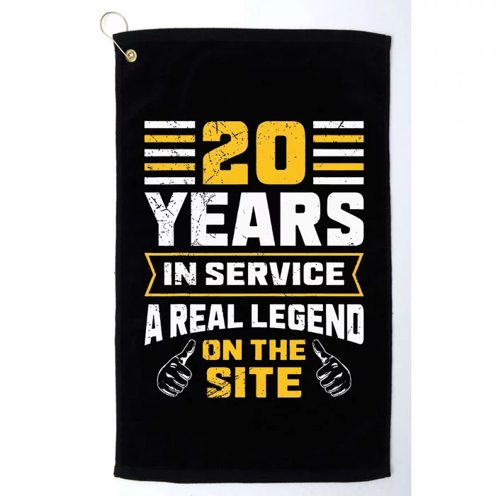 Service anniversary 20 years work anniversary Platinum Collection Golf Towel