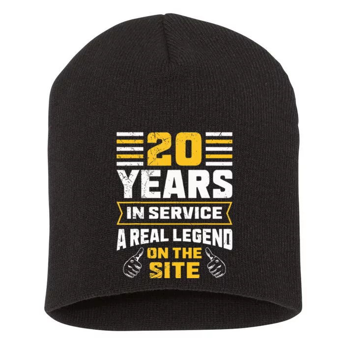 Service anniversary 20 years work anniversary Short Acrylic Beanie