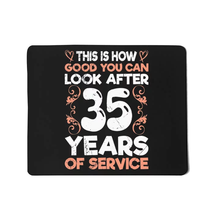 Service Anniversary 35 Years Of Work Colleague Mousepad