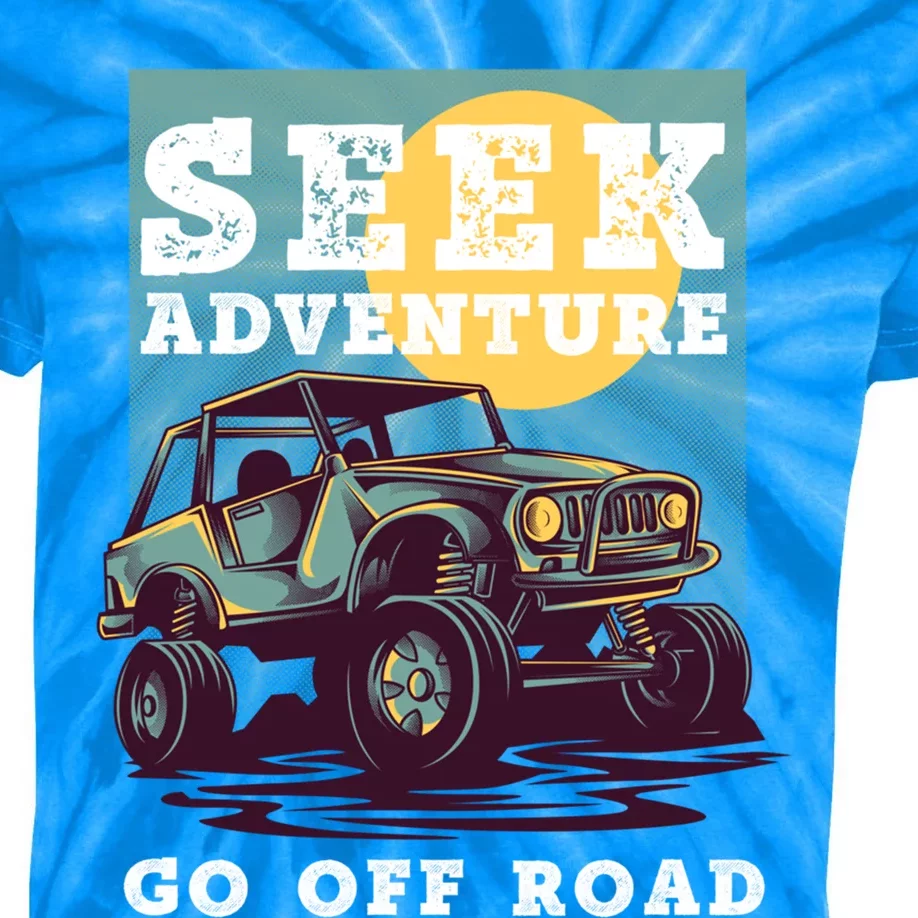 Seek Adventure 4x4 Off Road Buggy Mudding 4 Wheel Drive Gift Kids Tie-Dye T-Shirt