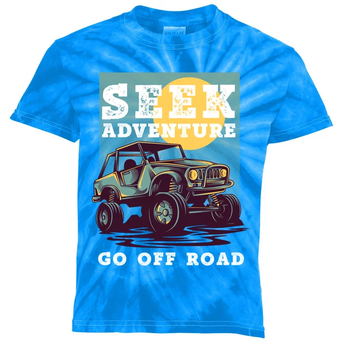 Seek Adventure 4x4 Off Road Buggy Mudding 4 Wheel Drive Gift Kids Tie-Dye T-Shirt