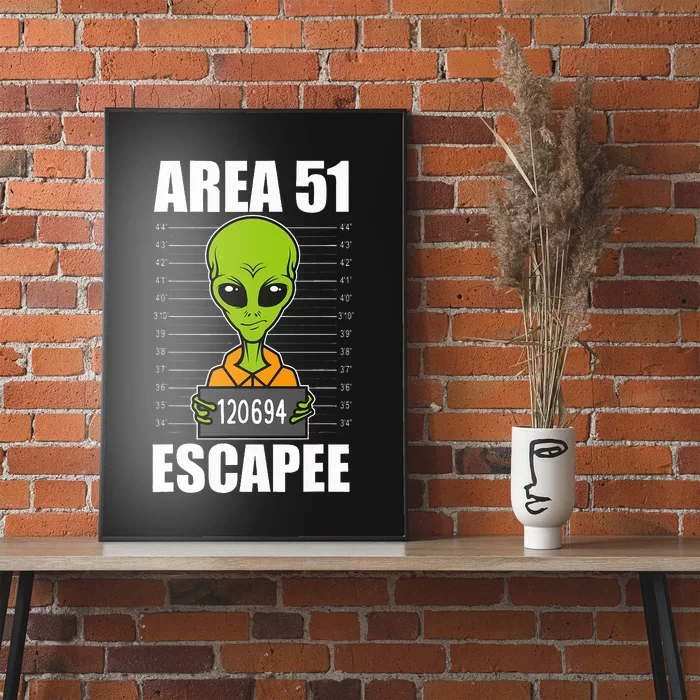 Storm Area 51 Alien Escapee From Area 51 Alien Mugshot Poster