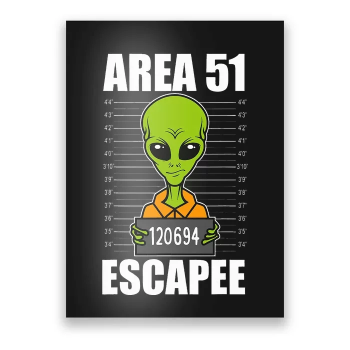 Storm Area 51 Alien Escapee From Area 51 Alien Mugshot Poster