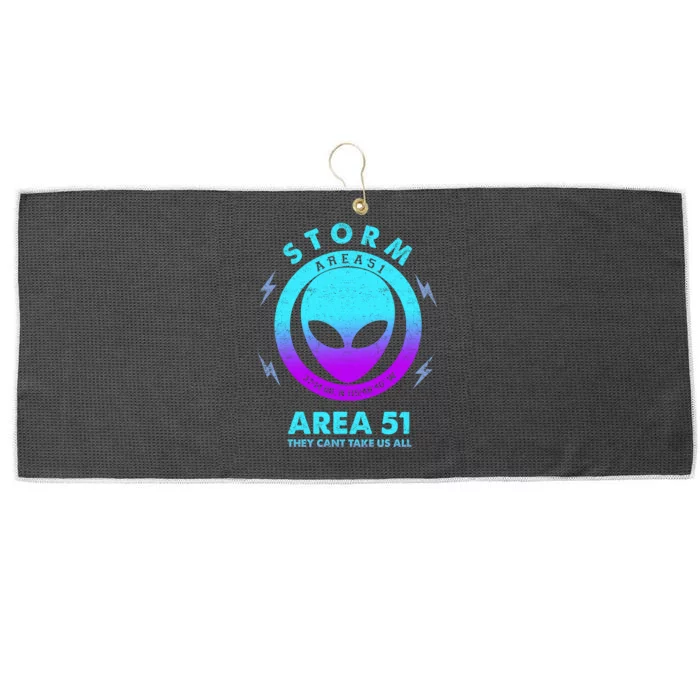 Storm Area 51 They Can''t Take Us All Funny Gradient Color Large Microfiber Waffle Golf Towel